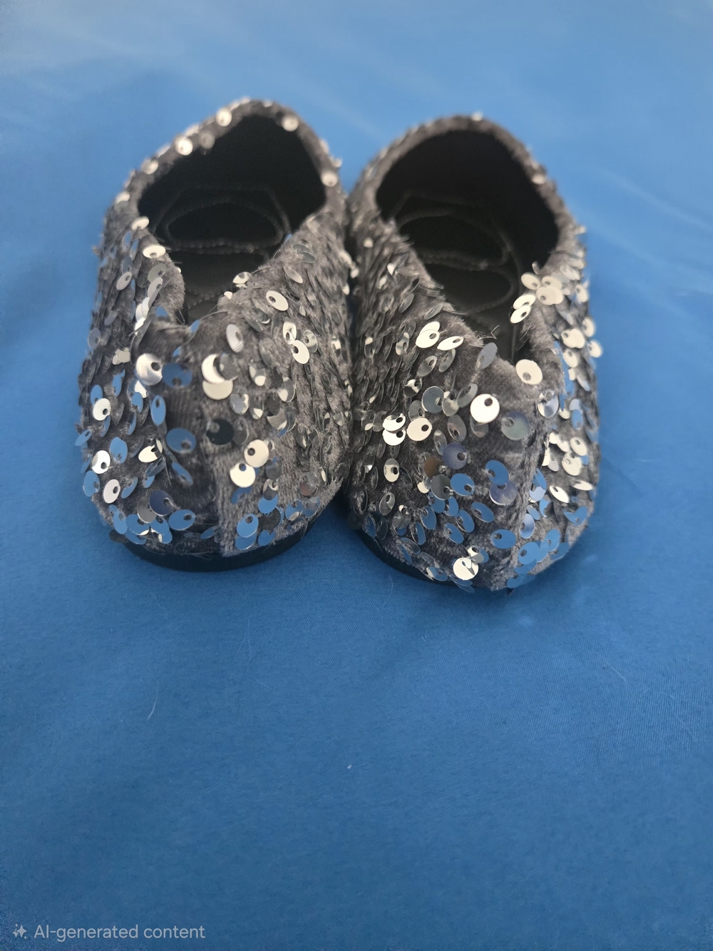 Sequin Pointed Toe Flats in Silver - Unbranded - Picture 5 of 5